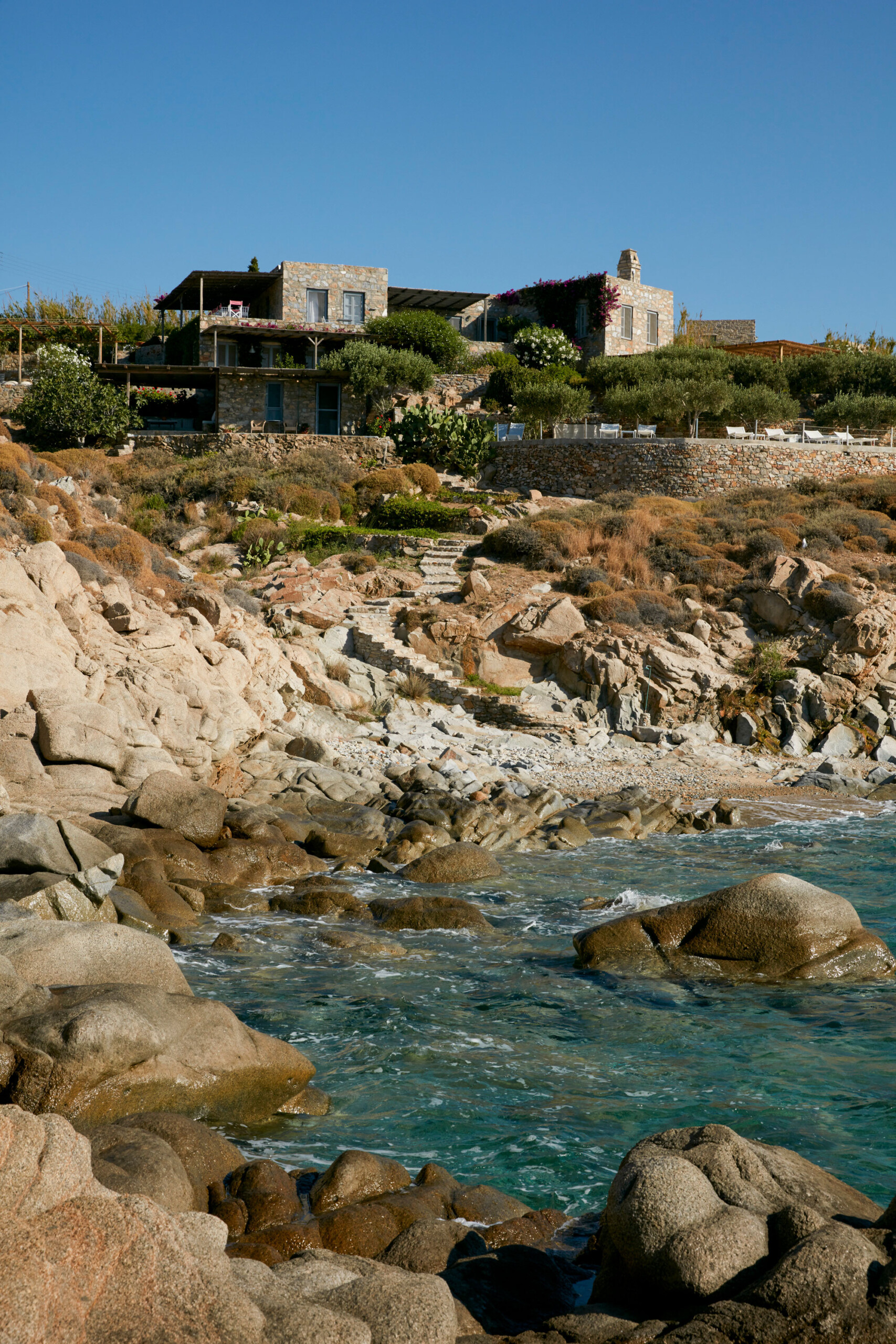 Cycladic Villa - An exterior landscape, Greek Villa. Interior design by Pembrooke & Ives. Photography...