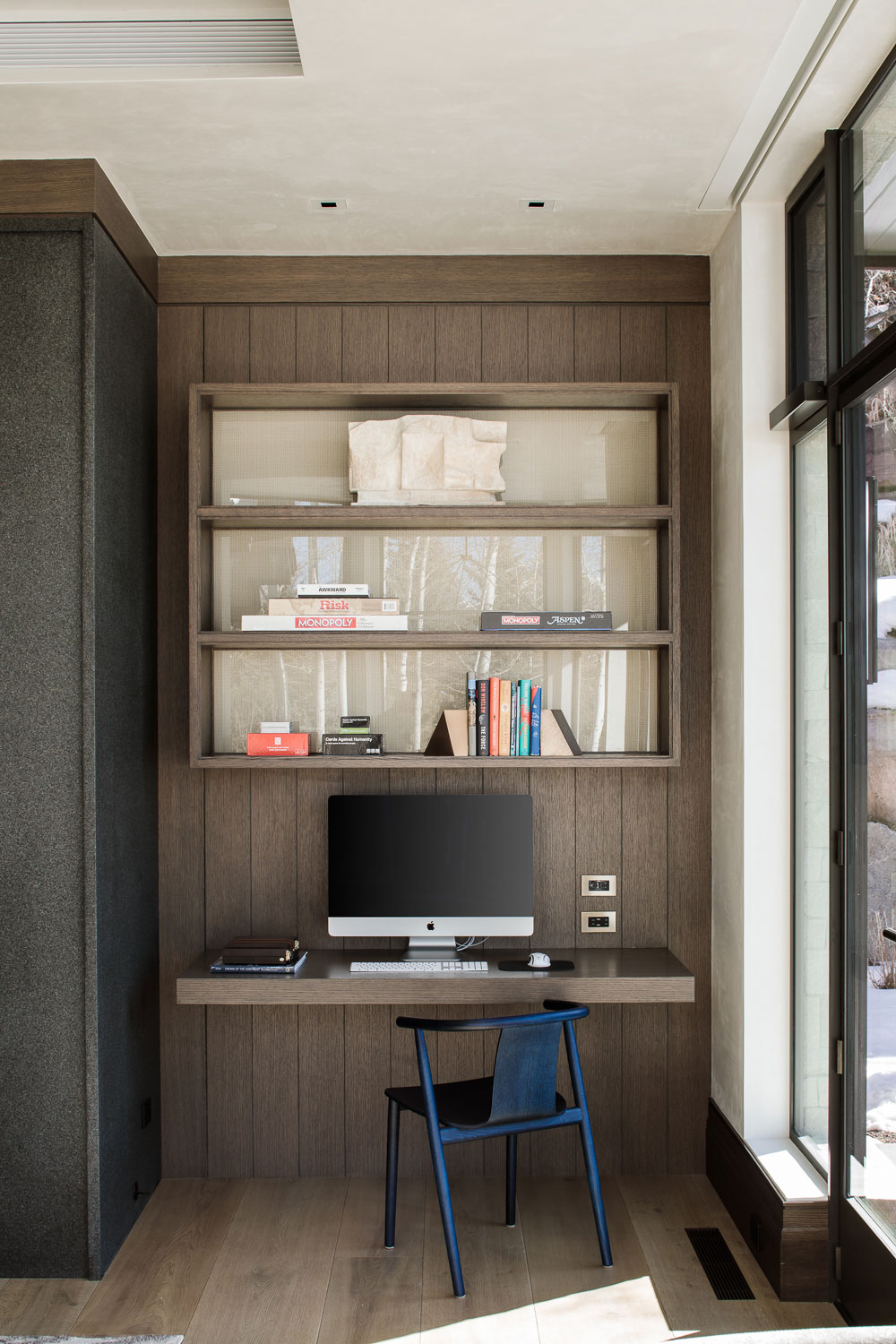 Red Mountain - Home office of Red Mountain vacation home with wall-mounted working desk and wooden...