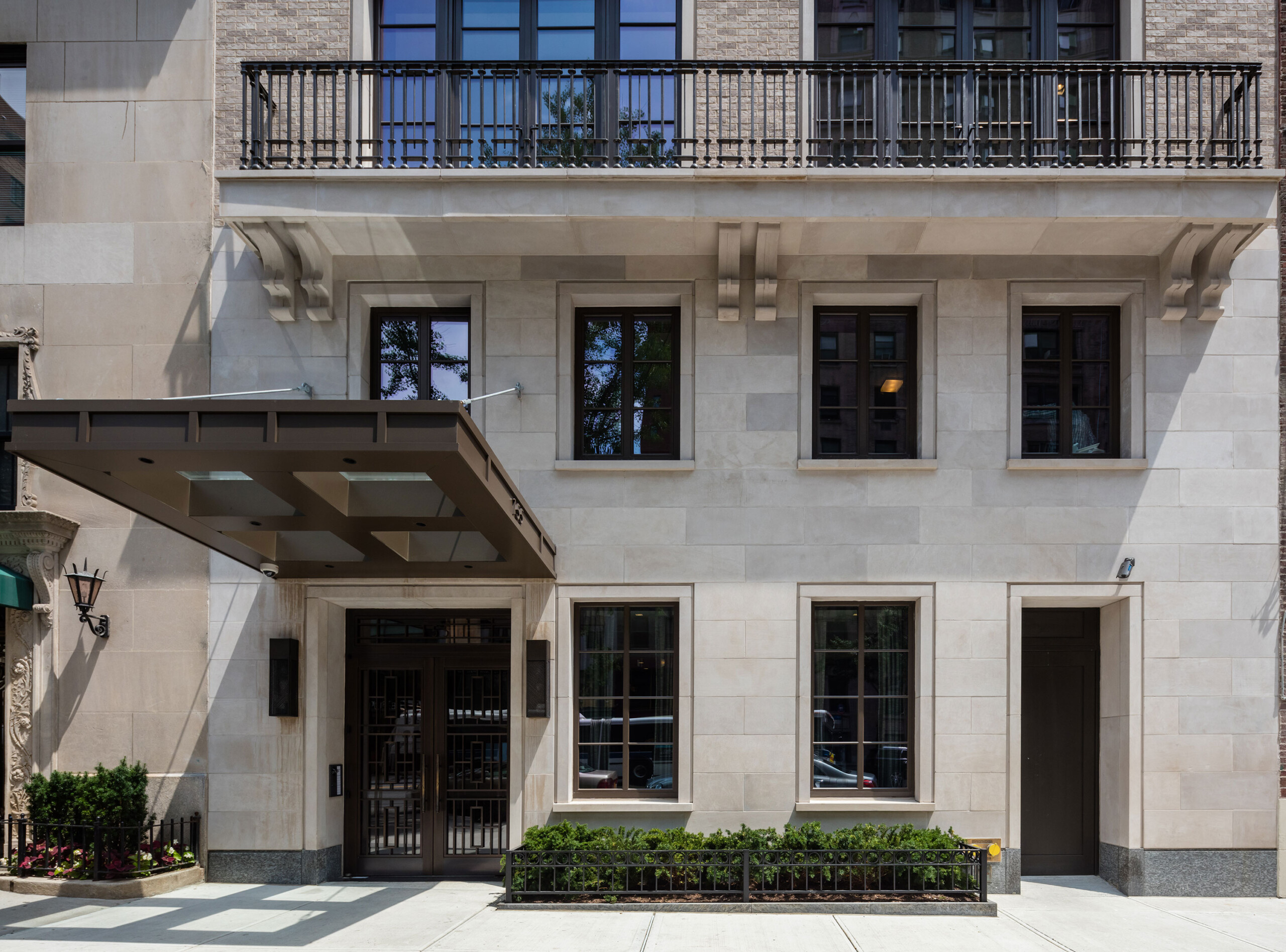 155 East 79th Street - Outside building facade of New York condo with interior design by Pembrooke...