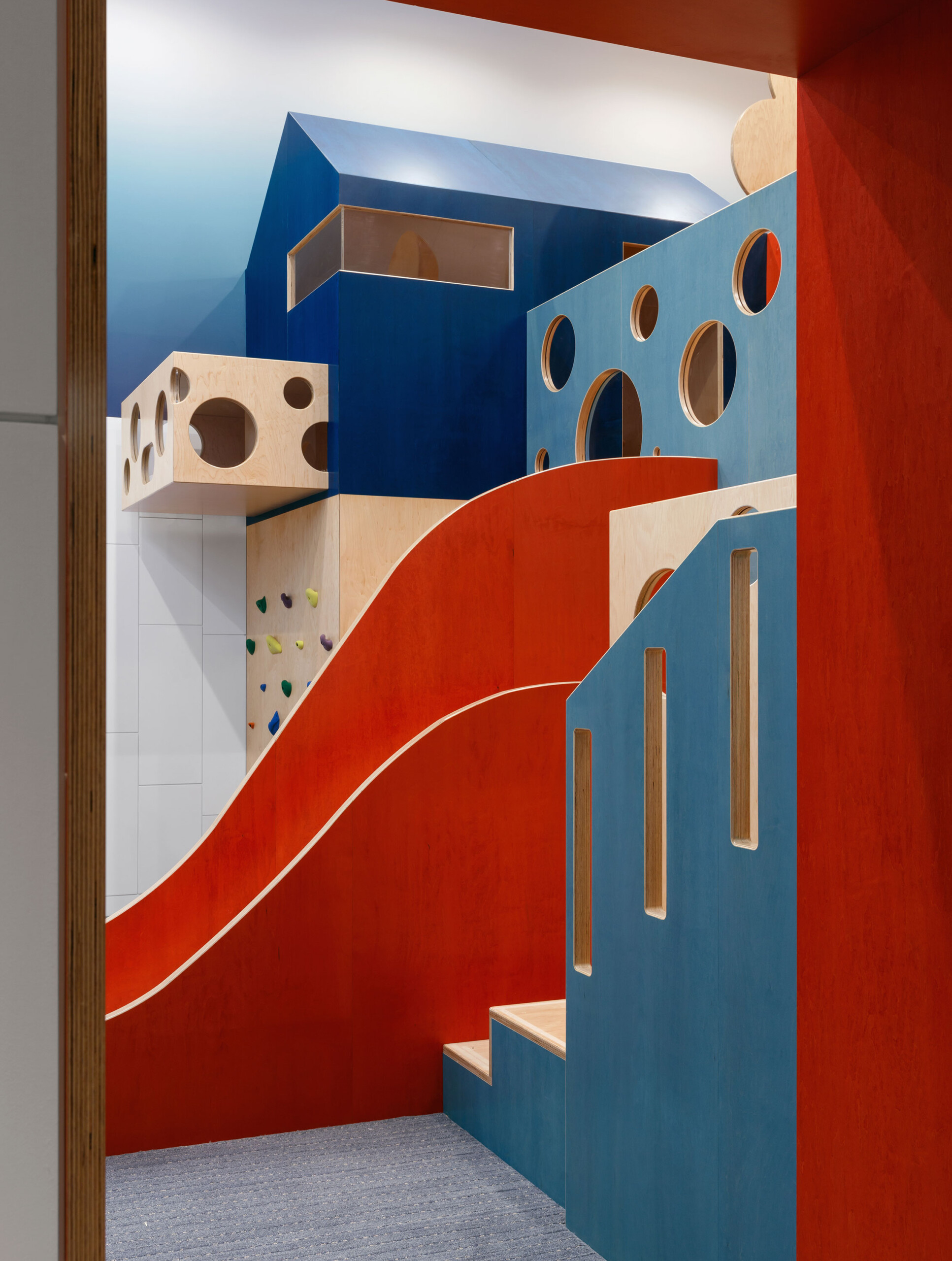 The Park Loggia - Contemporary children's playroom in New York luxury residential building. Interior...