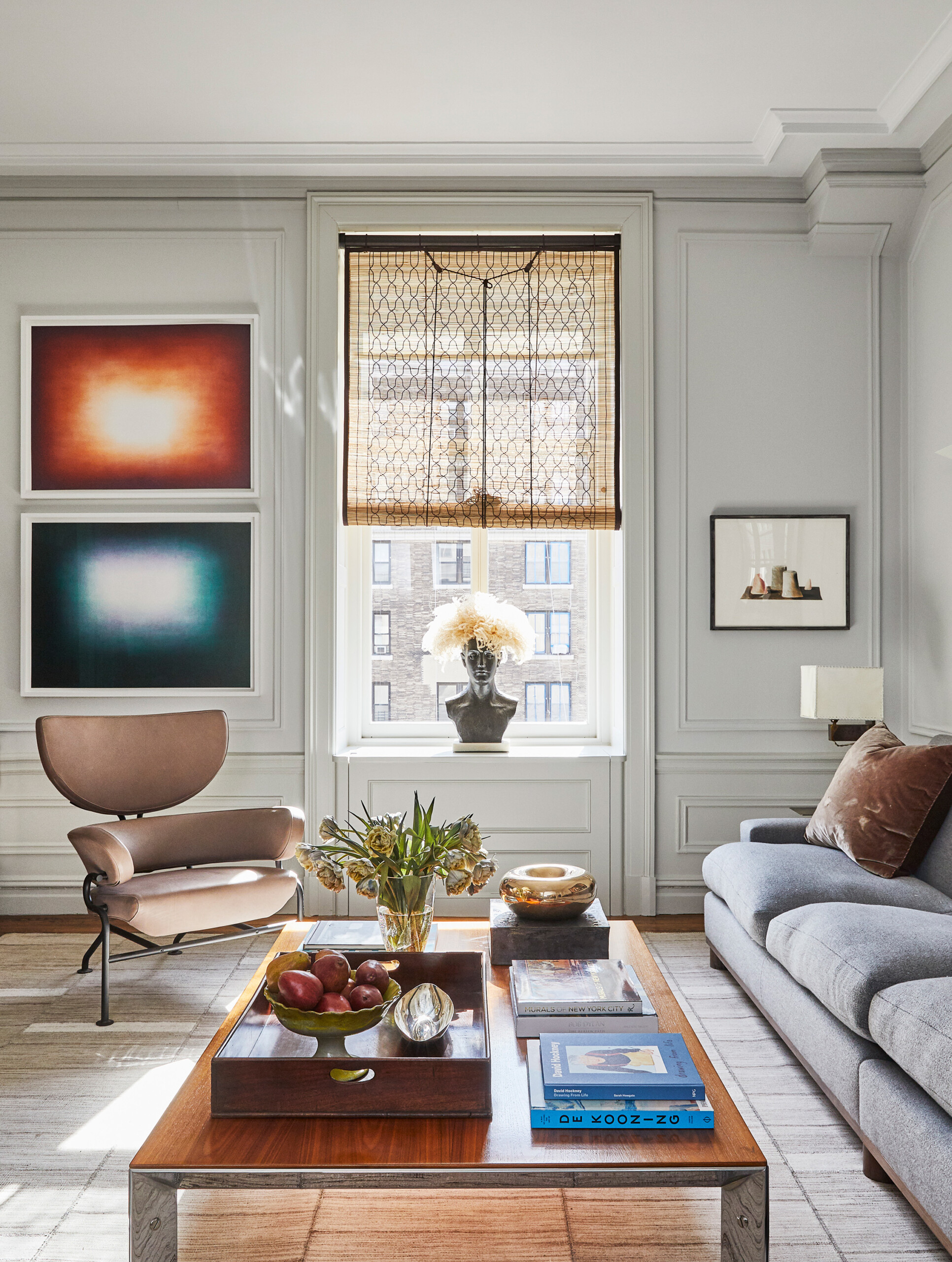 West Side Elegance - Pembrooke & Ives - West Wide living room with Tre Pezzi accent chair, custom...