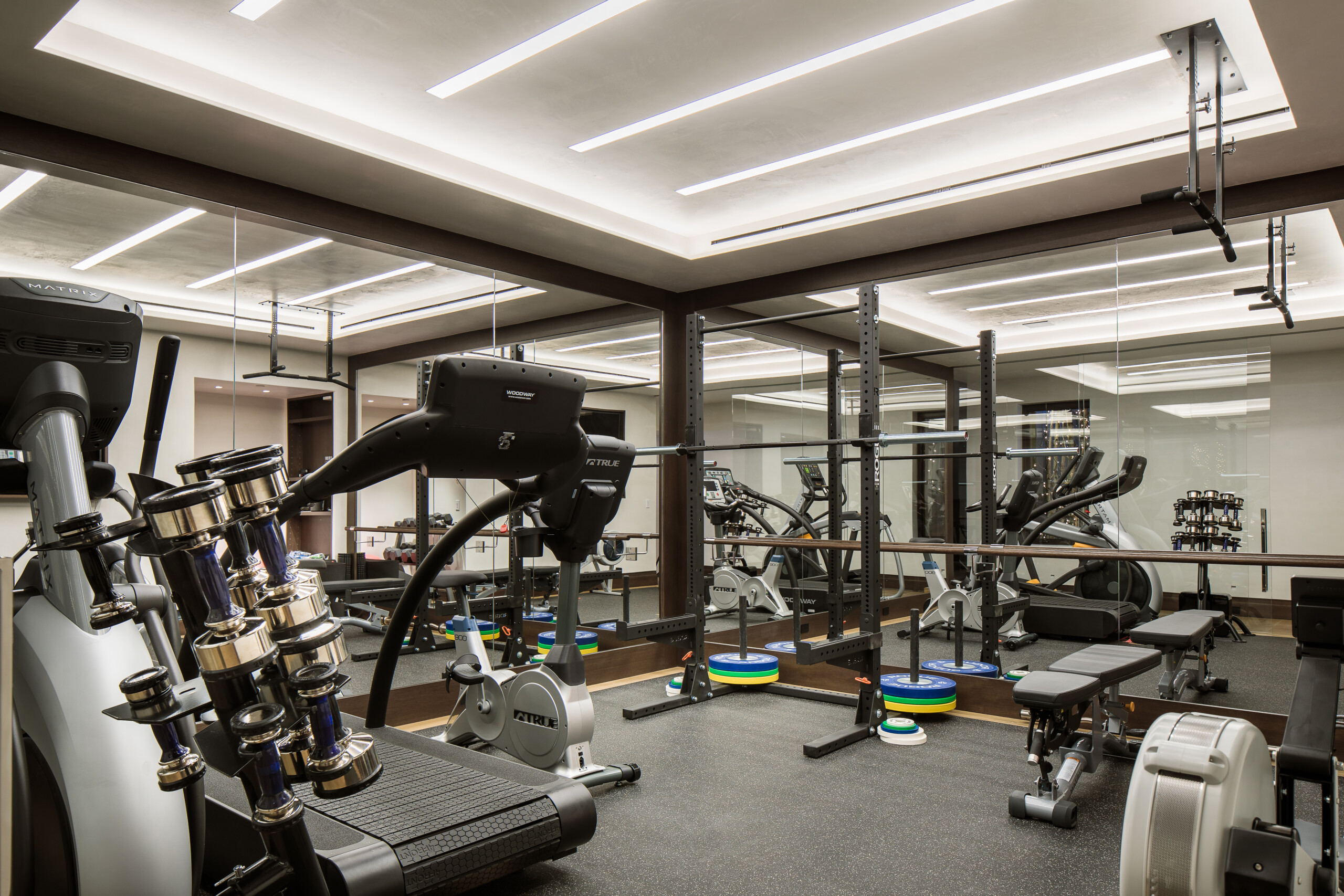 Willoughby Way Home Gym, Interior Design by Pembrooke & Ives, Photography by JC Buck