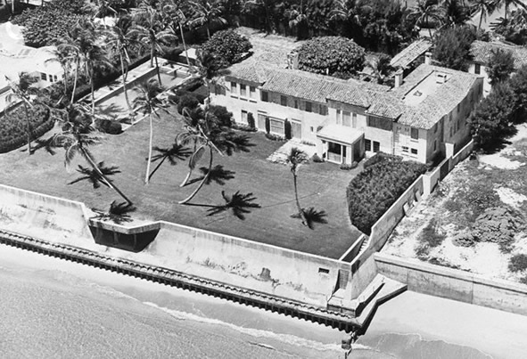 Kennedy House in Palm Beach, Photo by Tracy Trumbull Courtesy Historical Society of Palm Beach...