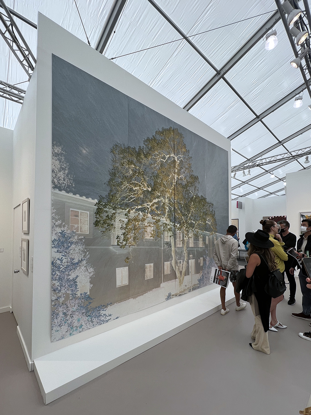 Oversized painting by Tacita Dean, featured at Marian Goodman Gallery