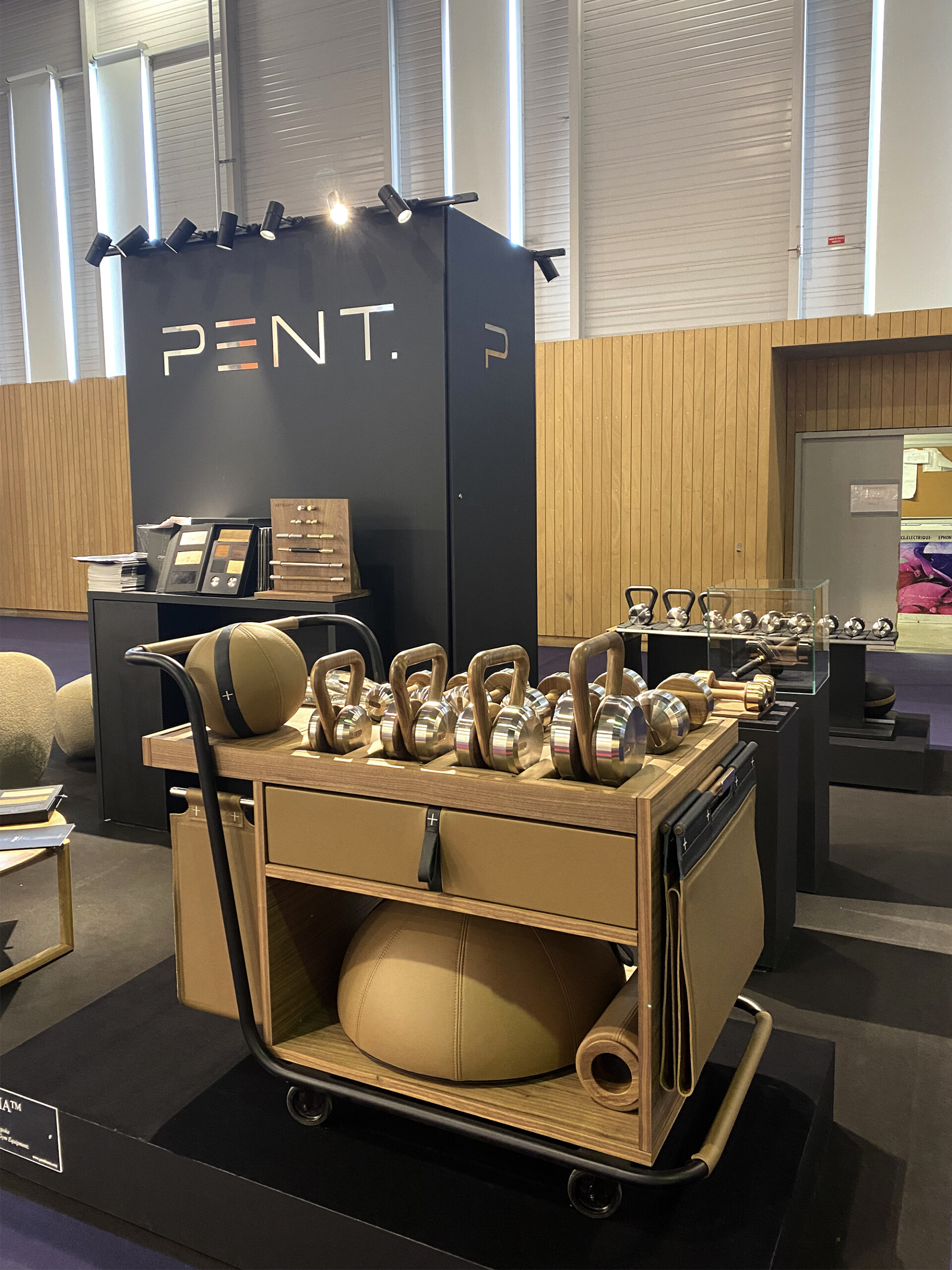 Modern and sleek workout equipment by Pent shown at the Maison & Object in Paris