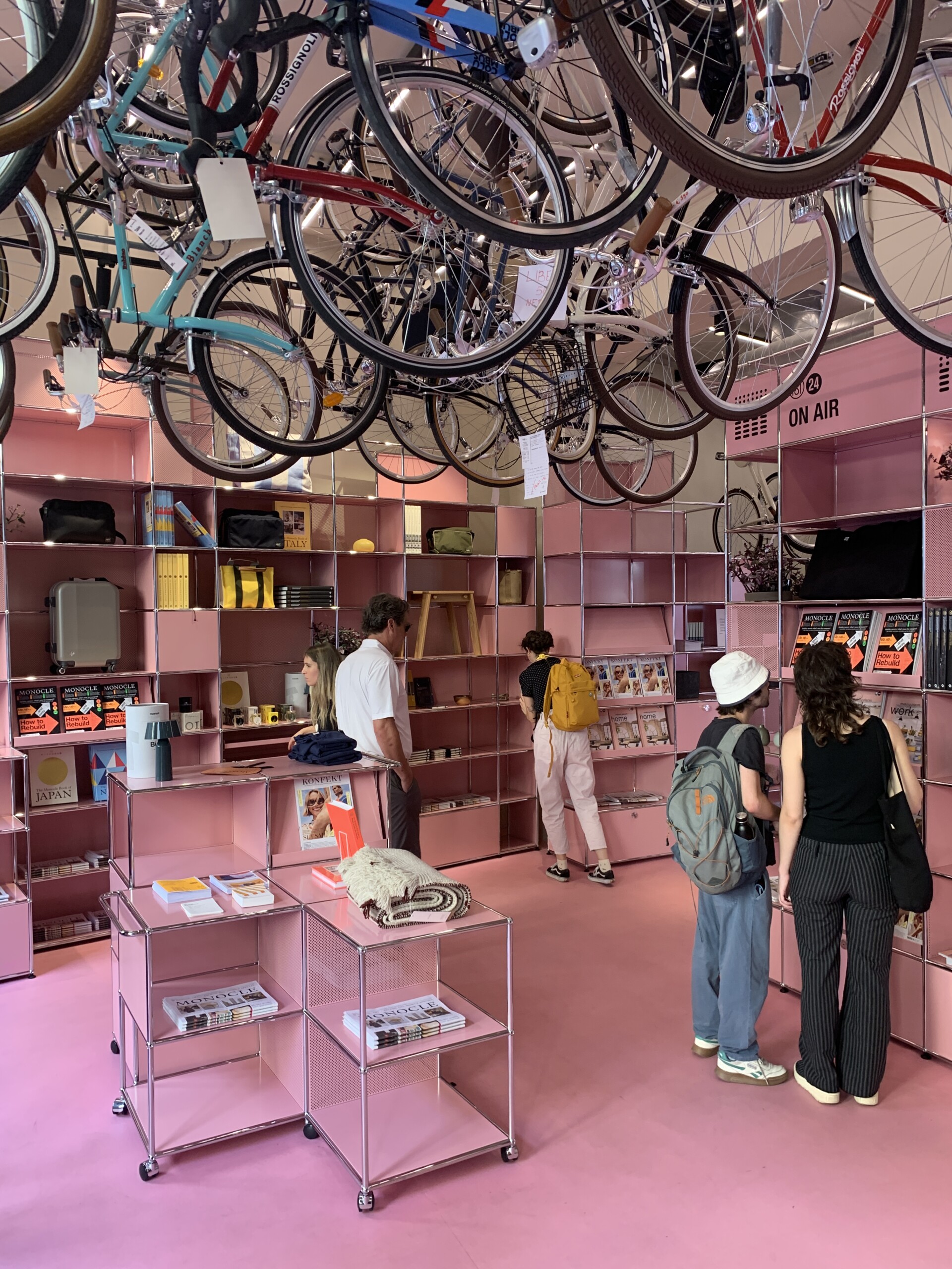 Pink aesthetic seen by USM Modular Furniture System at Salone del Mobile 2022