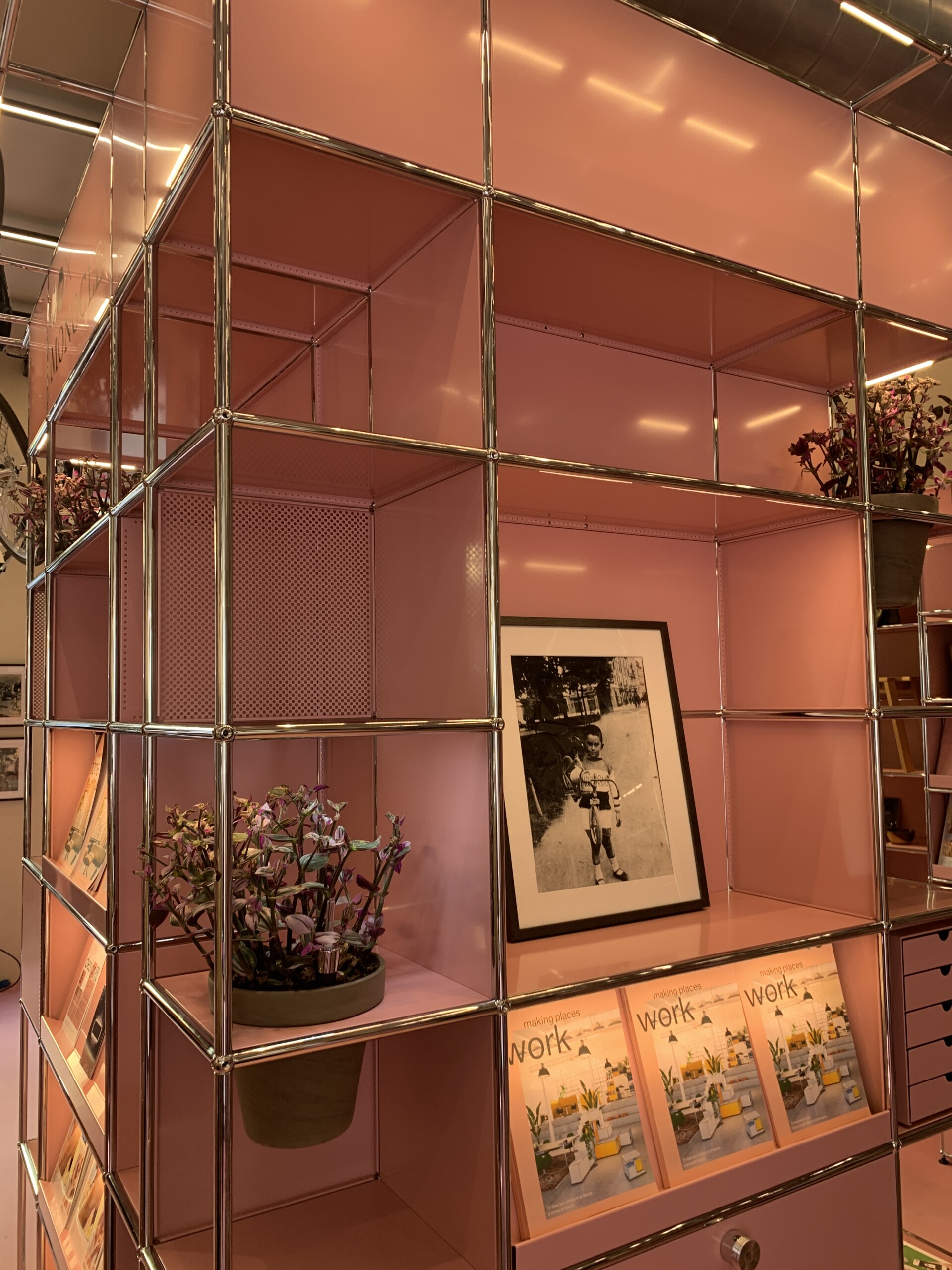 Pink aesthetic seen by USM Modular Furniture System at Salone del Mobile 2022