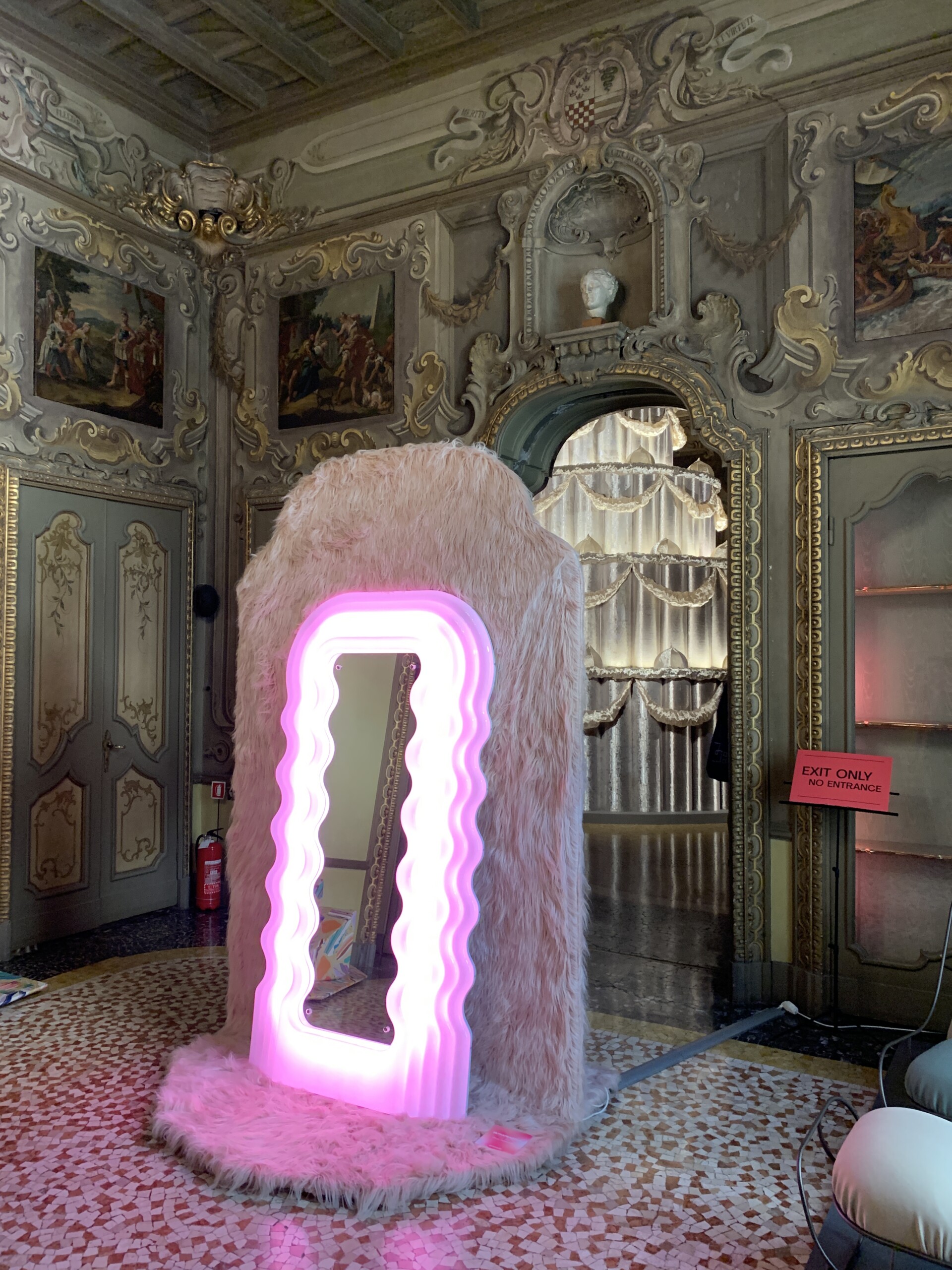 Iconic oar mirror by Ettore Sottsass seen at Salone del Mobile 2022