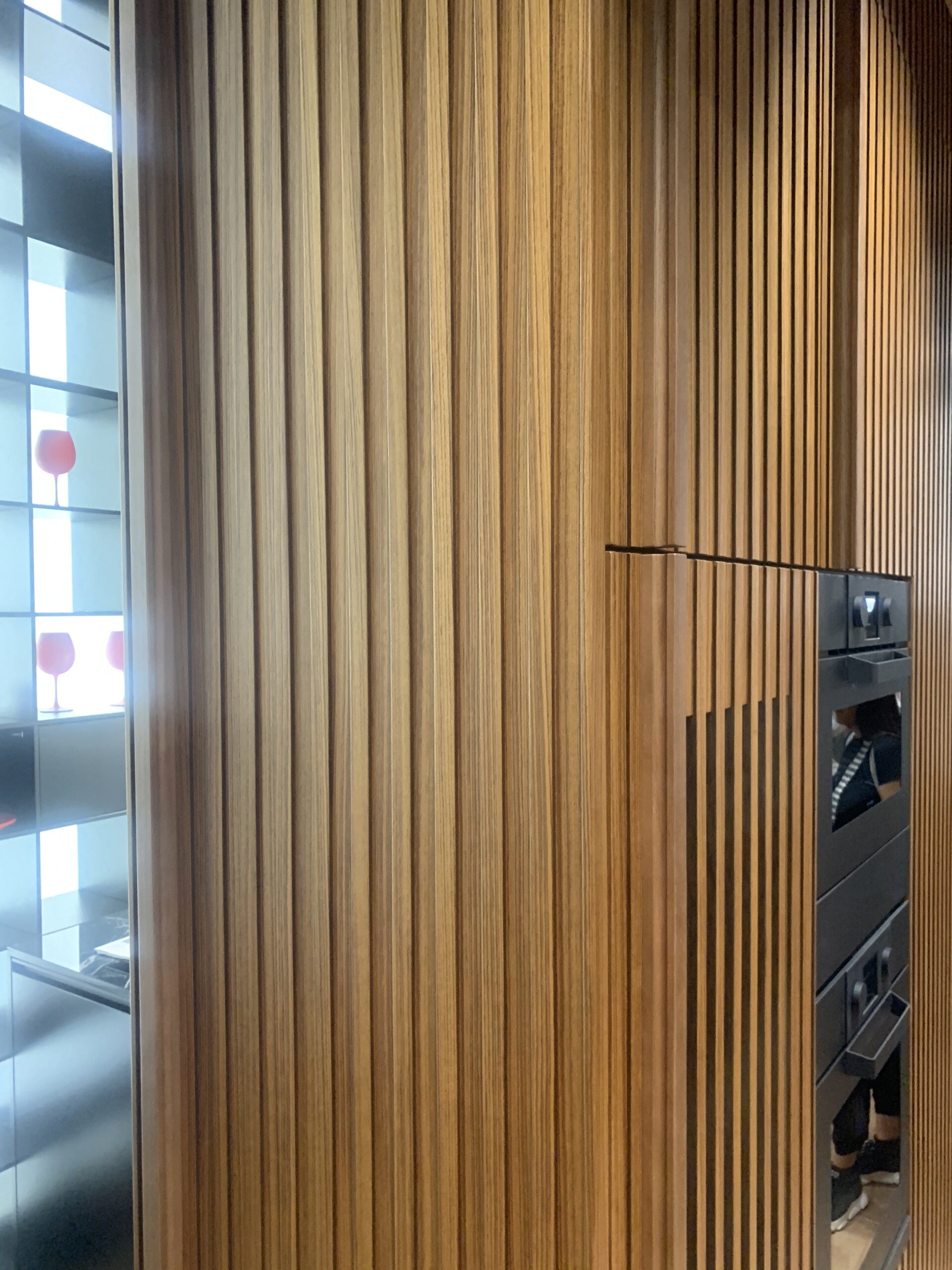 MVK+Italia Fluted Wood see at Salone del Mobile 2022, full wooden kitchen, 70's modern