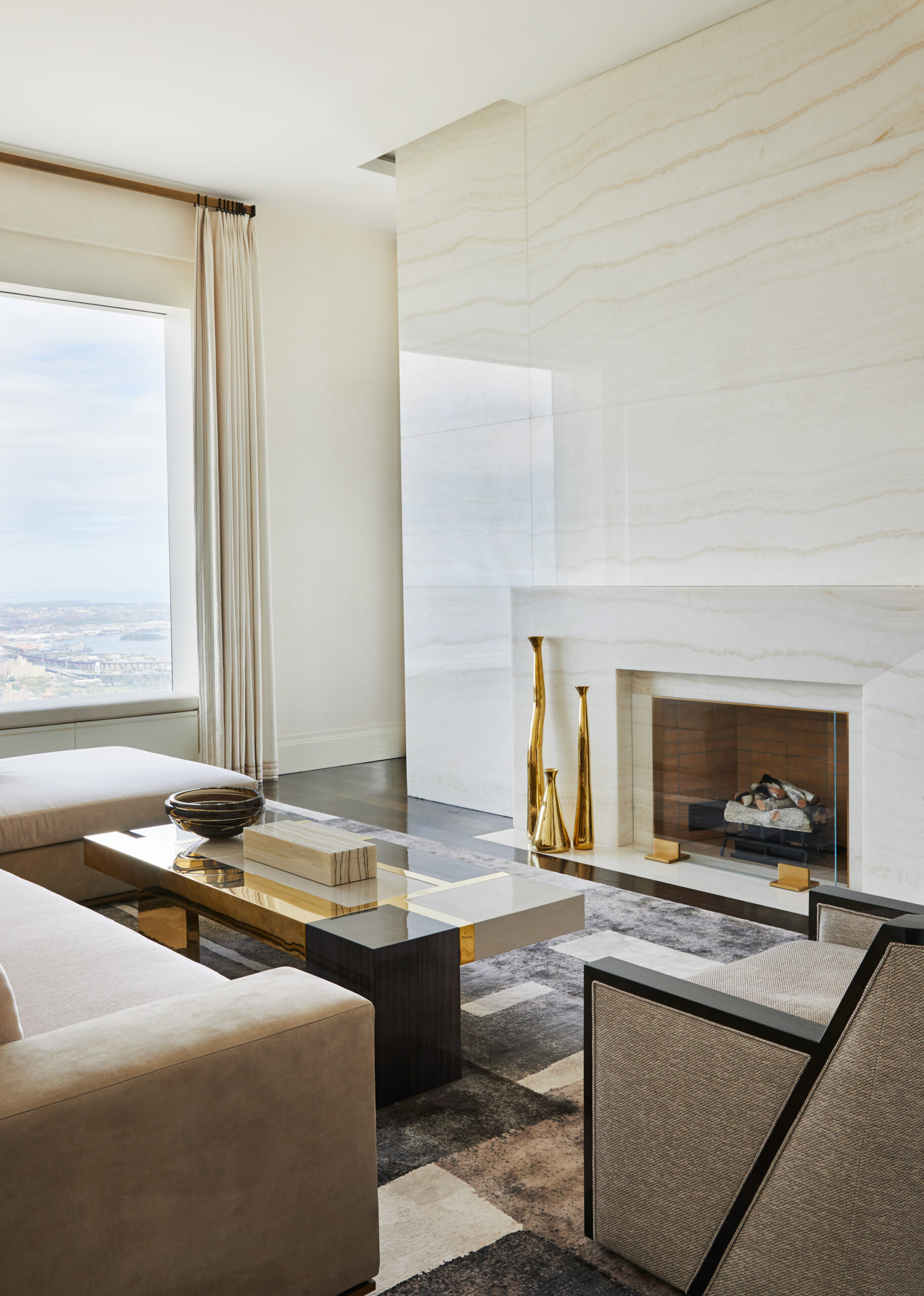 Penthouse in the Sky, Family Room, Photography by Genevieve Garruppo