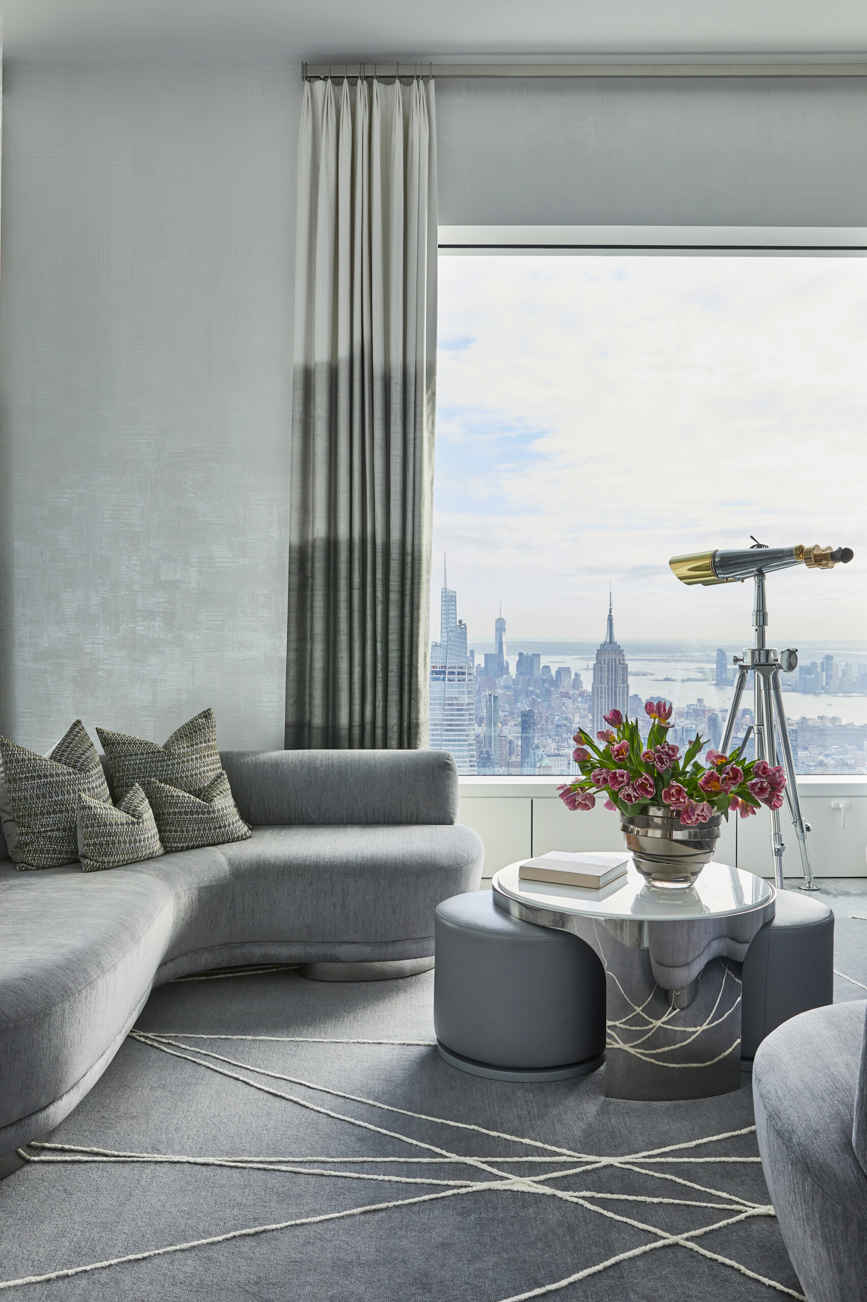 Penthouse in the Sky, Living Room, Photography by Genevieve Garruppo