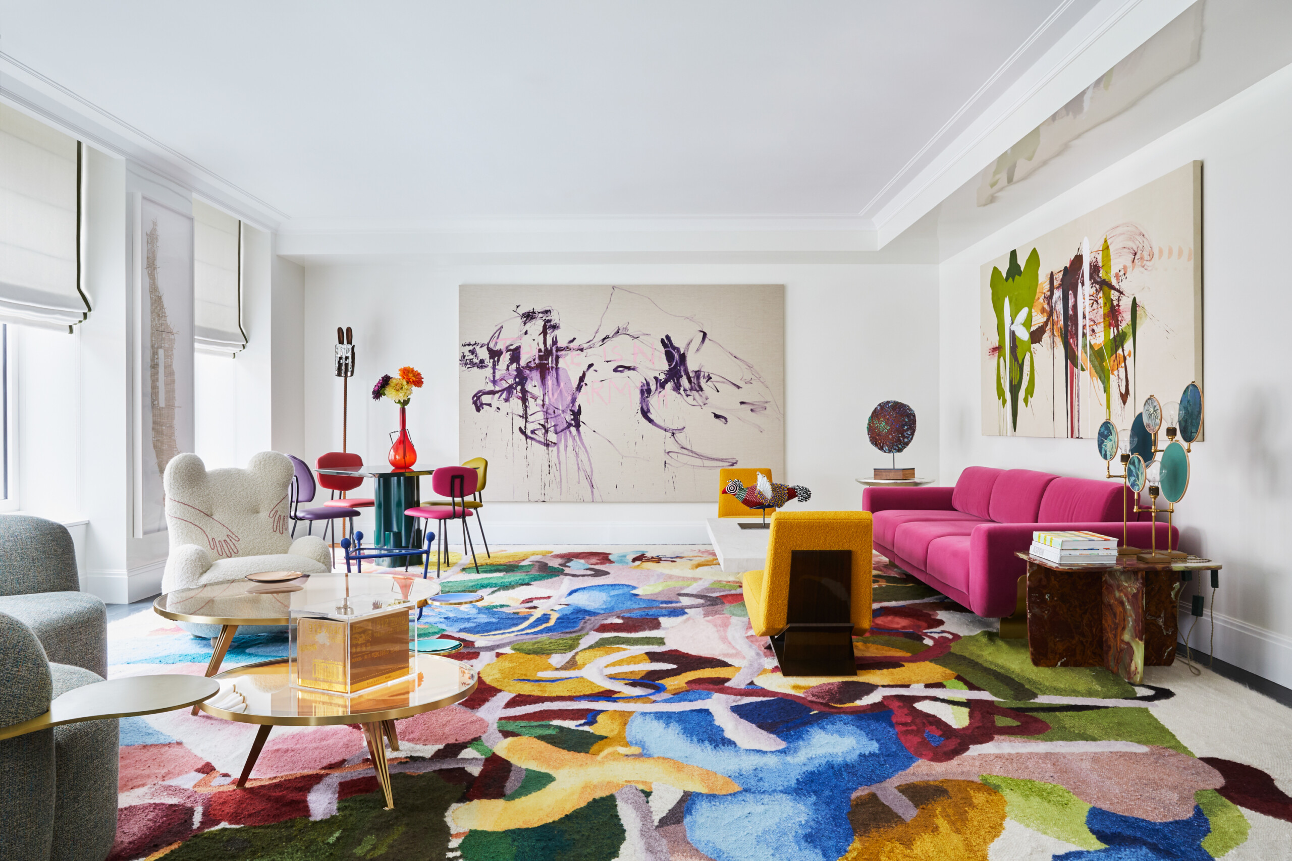 Colorful Collector's Abode, Living Room, Photography by Genevieve Garruppo