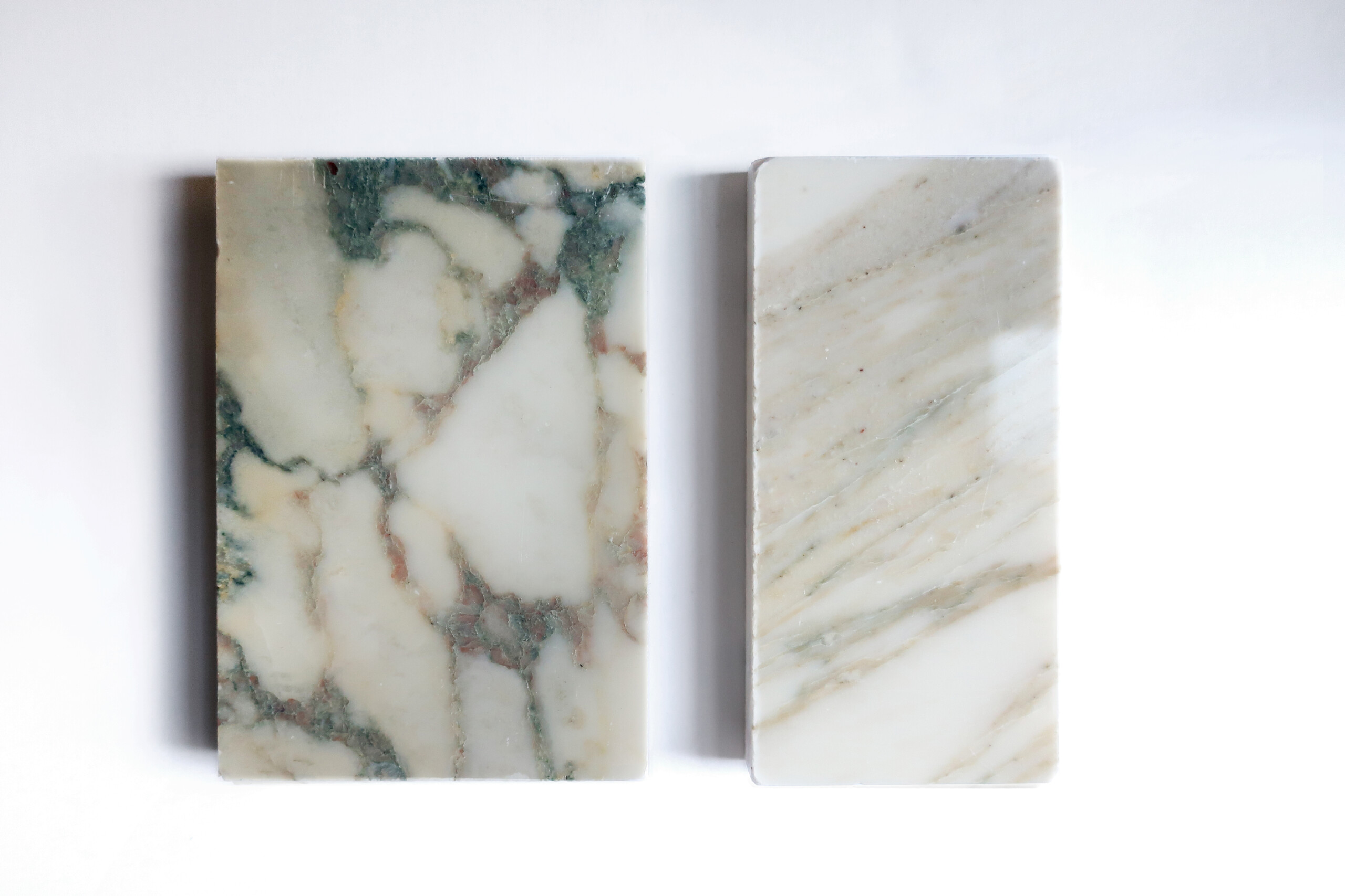 Calacatta Monet Marble material samples for interior design