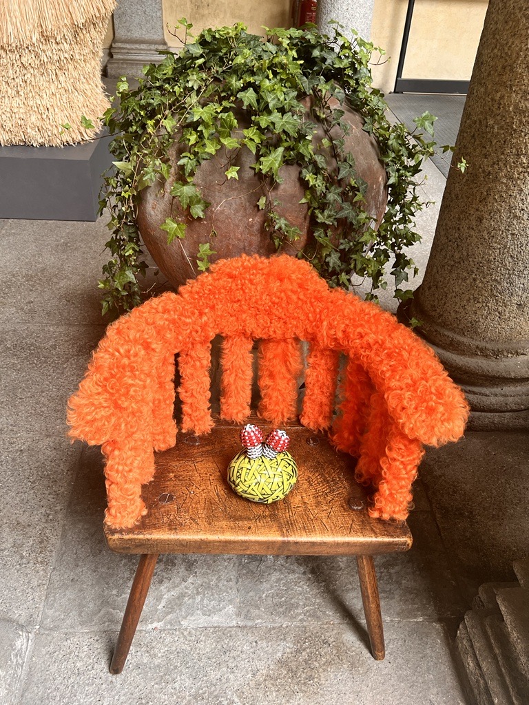 Loewe, orange chair for Milan design week 2023