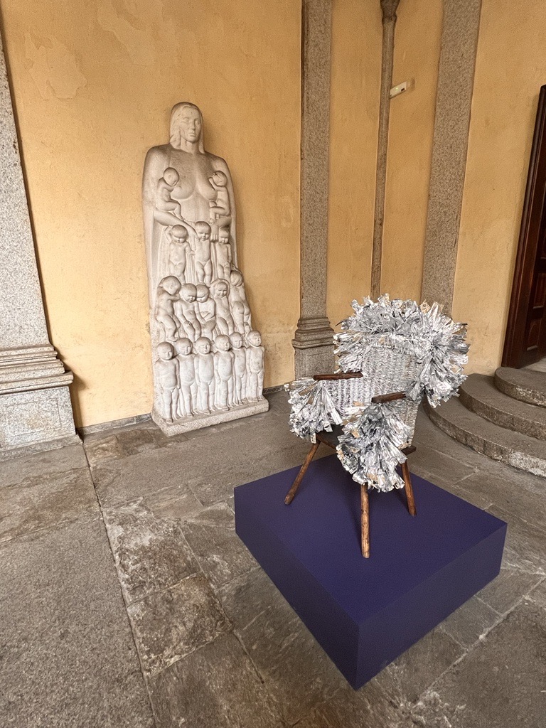 Loewe silver chair, Milan design week 2023