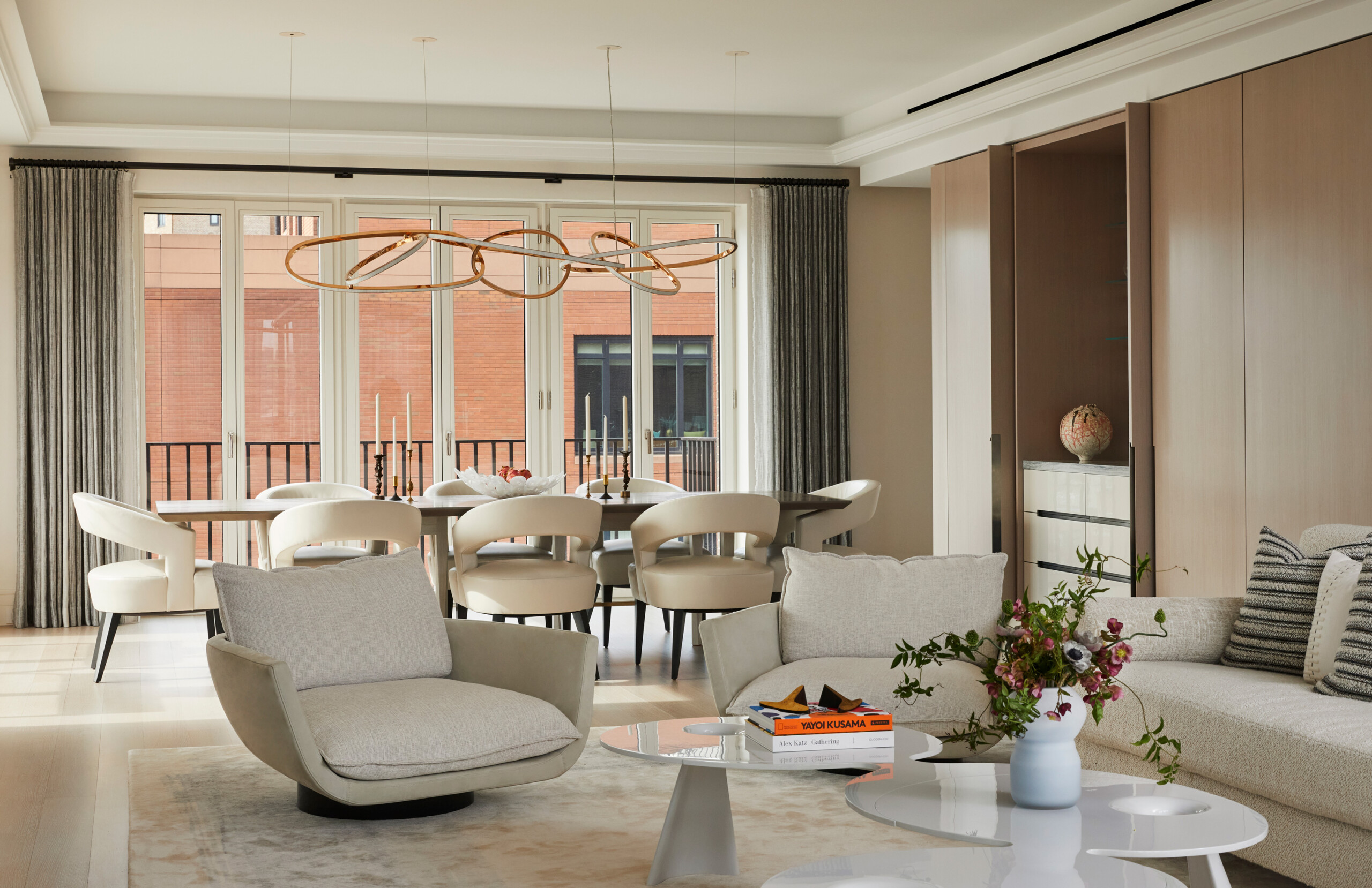 Uptown Penthouse, Living Room & Dining Room, Photography by Genevieve Garruppo