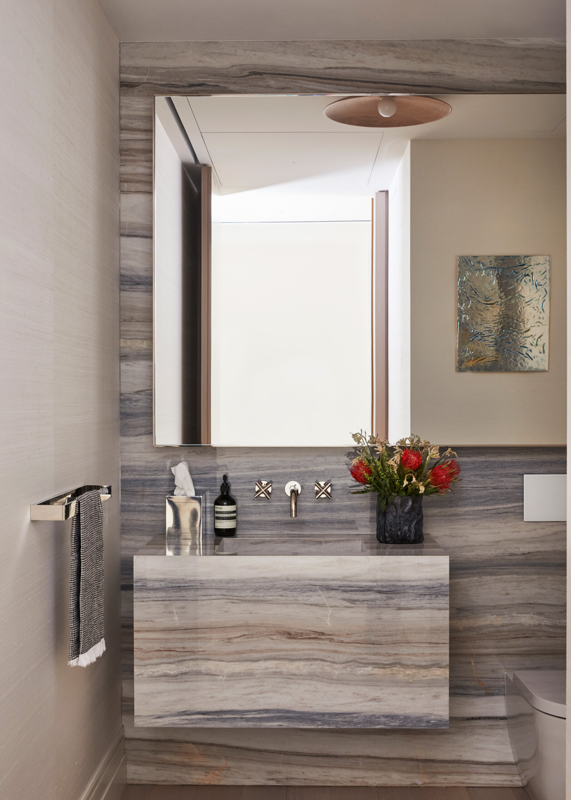 Uptown Penthouse, Powder Room, Photography by Genevieve Garruppo