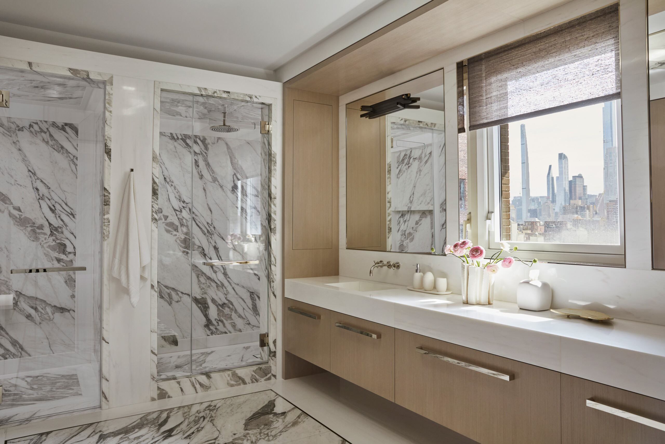 Uptown Penthouse, Primary Bathroom, Photography by Genevieve Garruppo