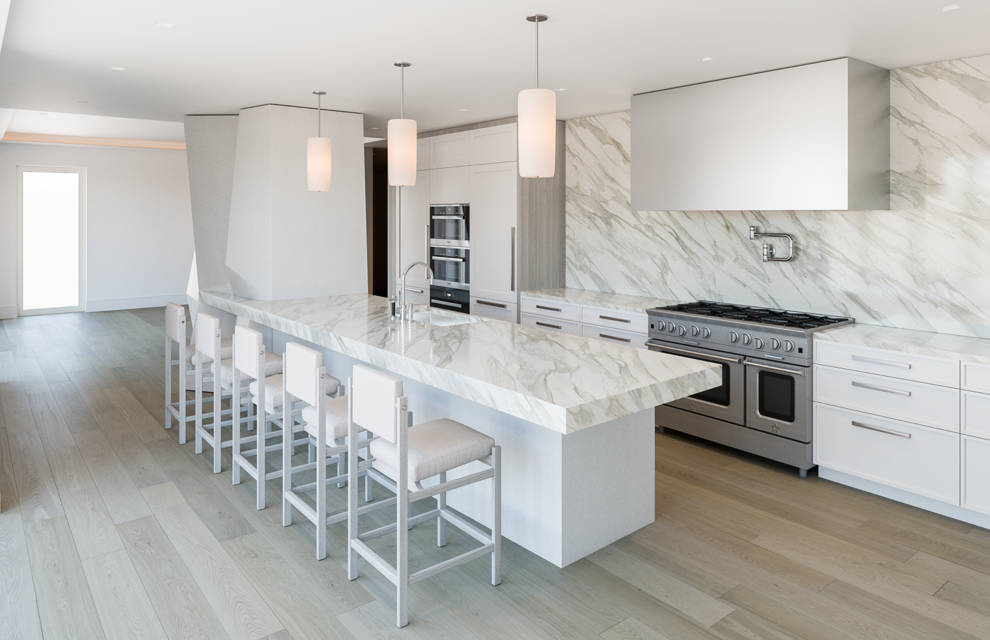 Uptown Penthouse, Kitchen, Render