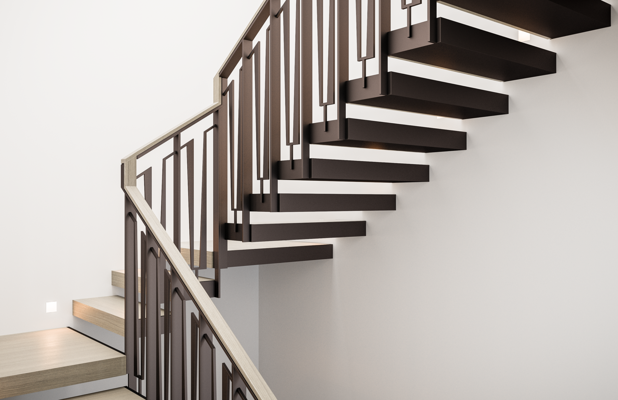 Uptown Penthouse, Stairwell, Render