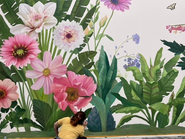 Painted flowers by MJ Atelier