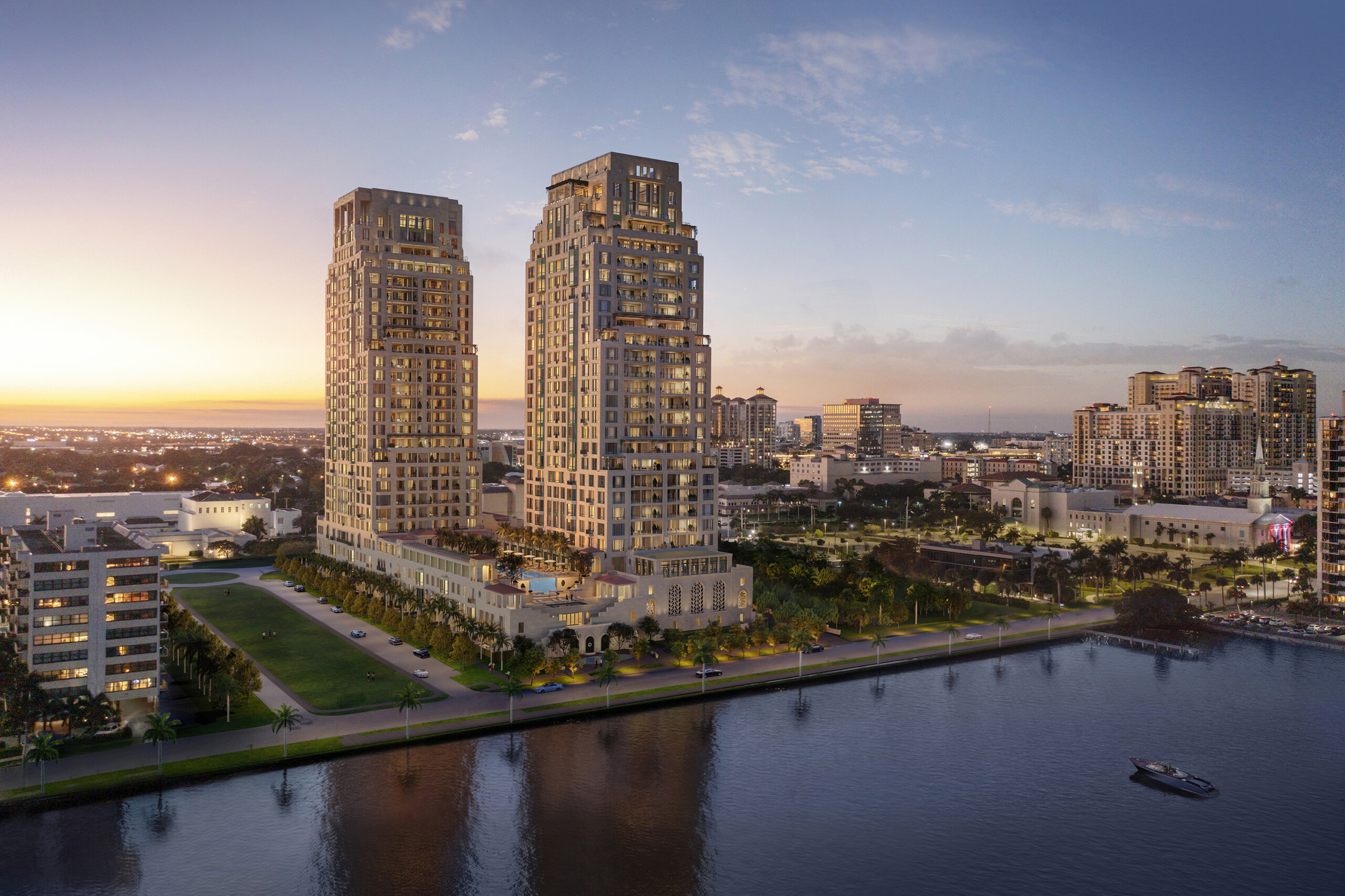 Pembrooke & Ives render of building design with waterfront view