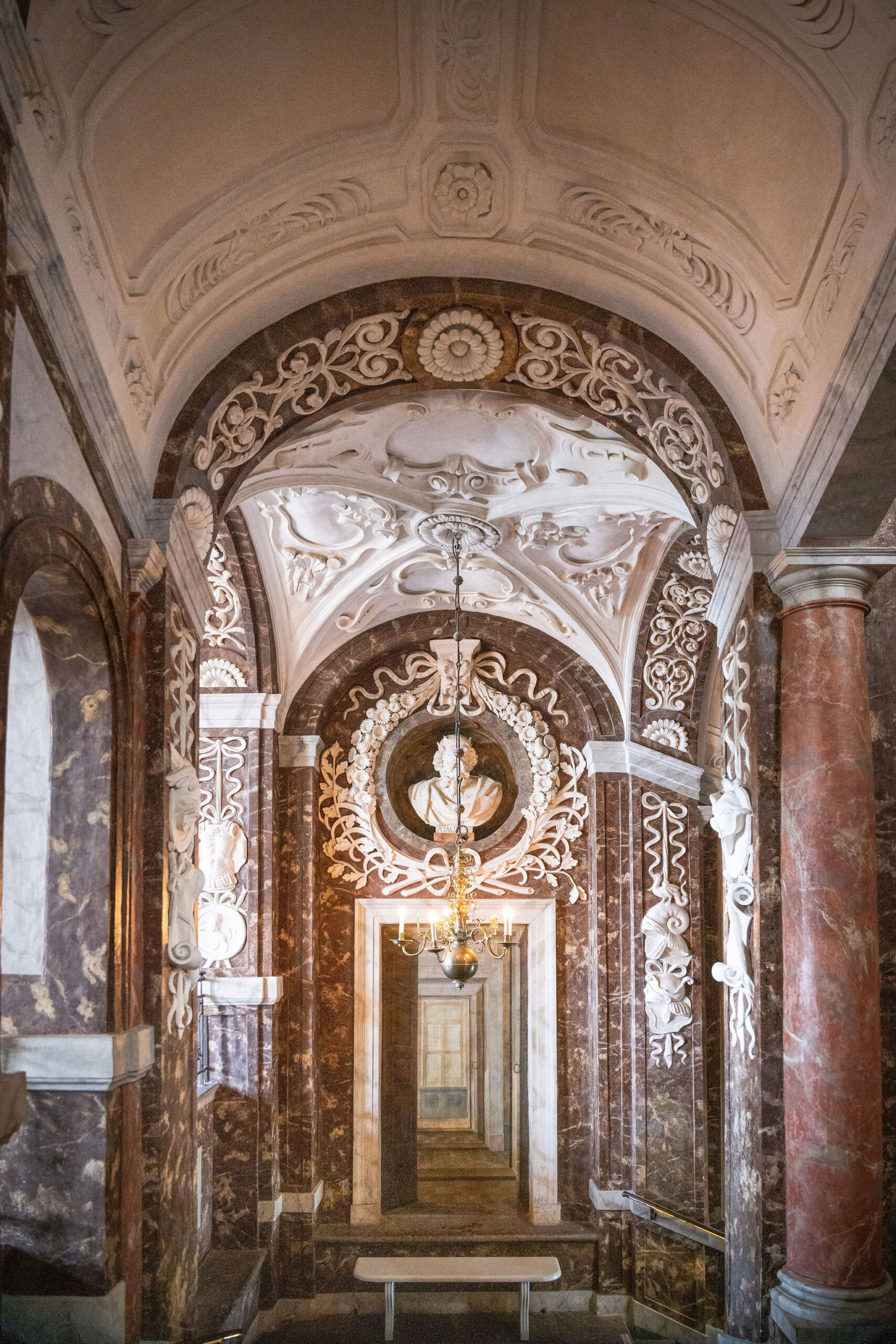 Drottningholm Palace interior, Stockholm, Sweden