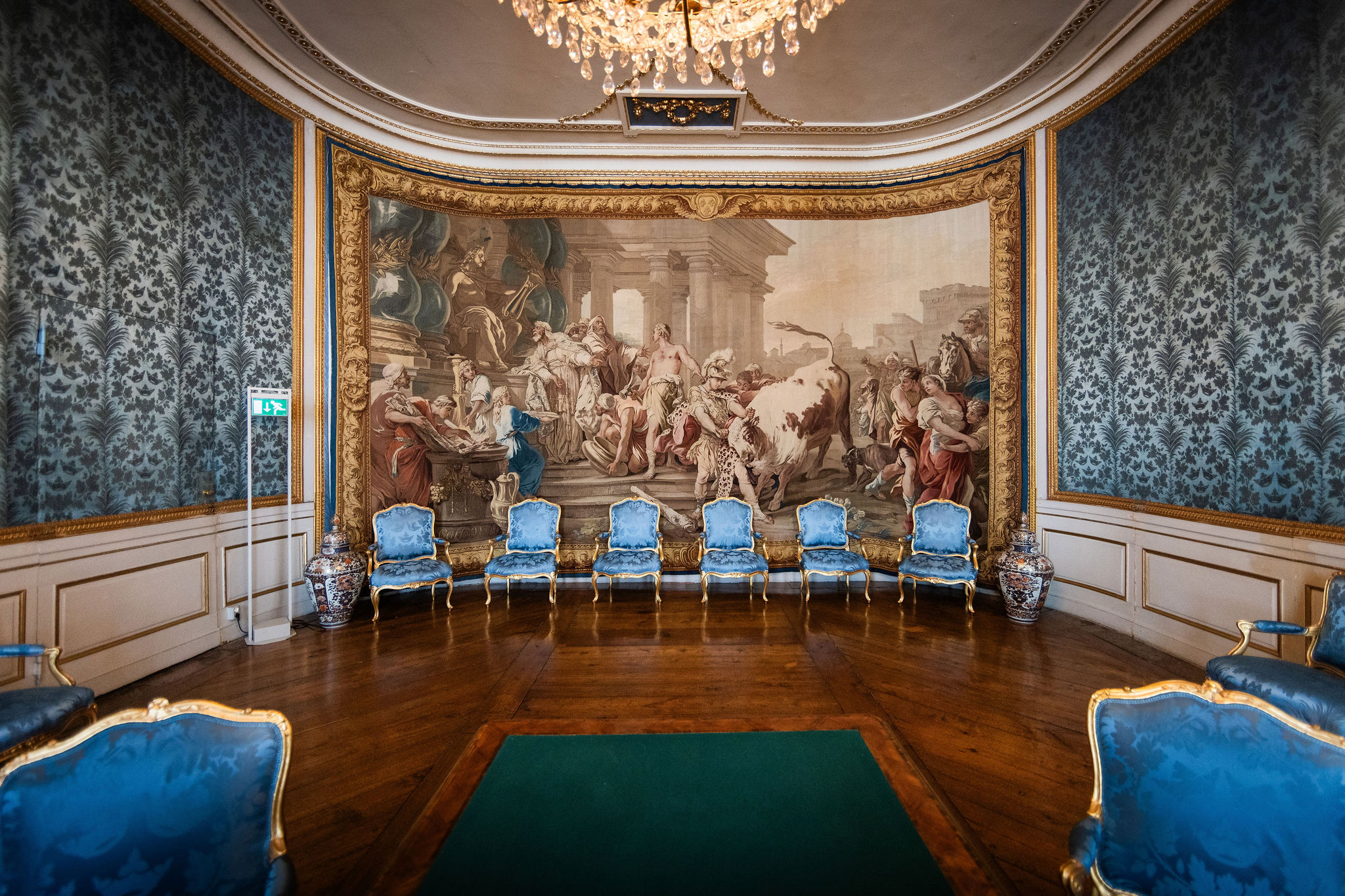 Drottningholm Palace interior, Stockholm, Sweden