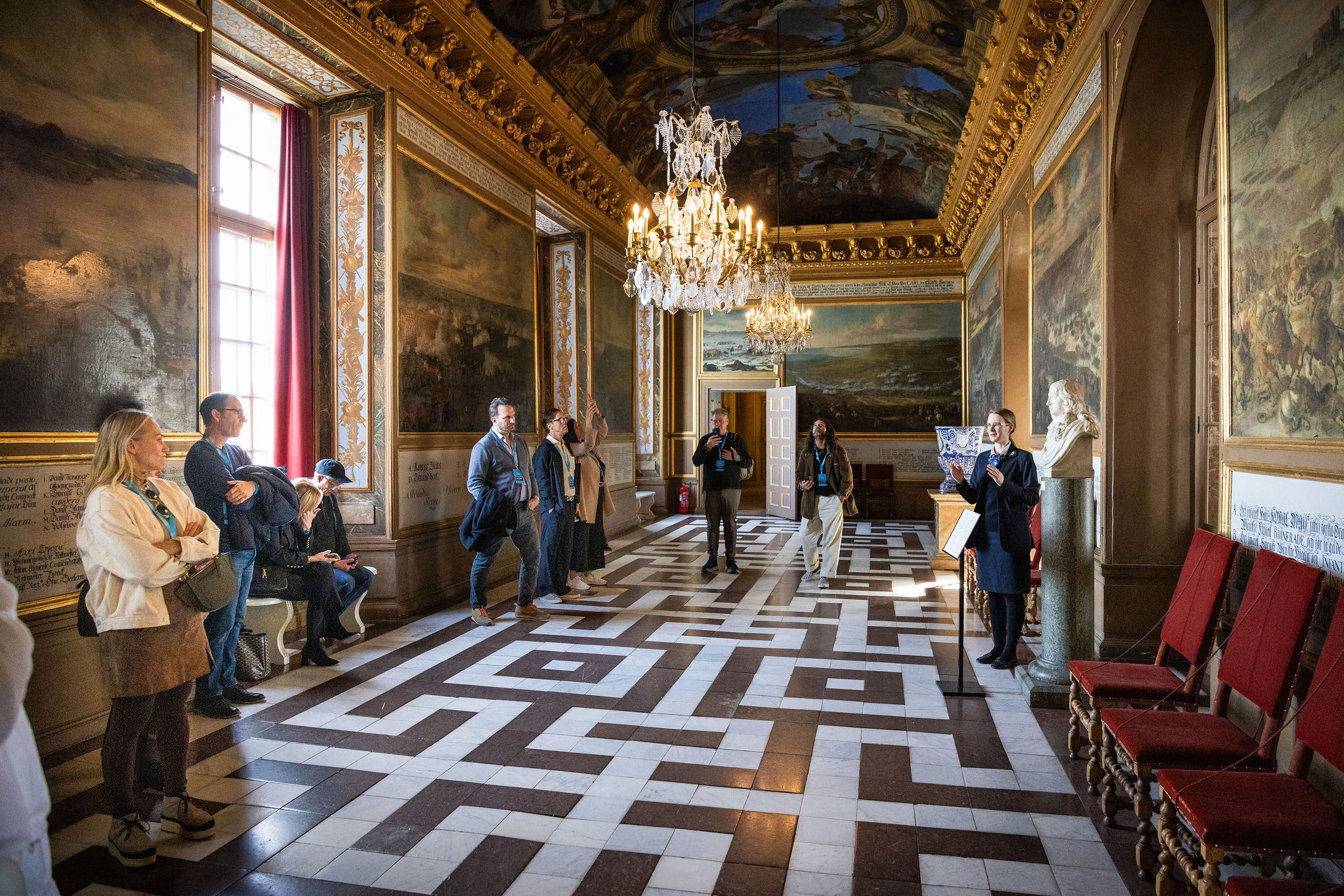 Drottningholm Palace interior, Stockholm, Sweden