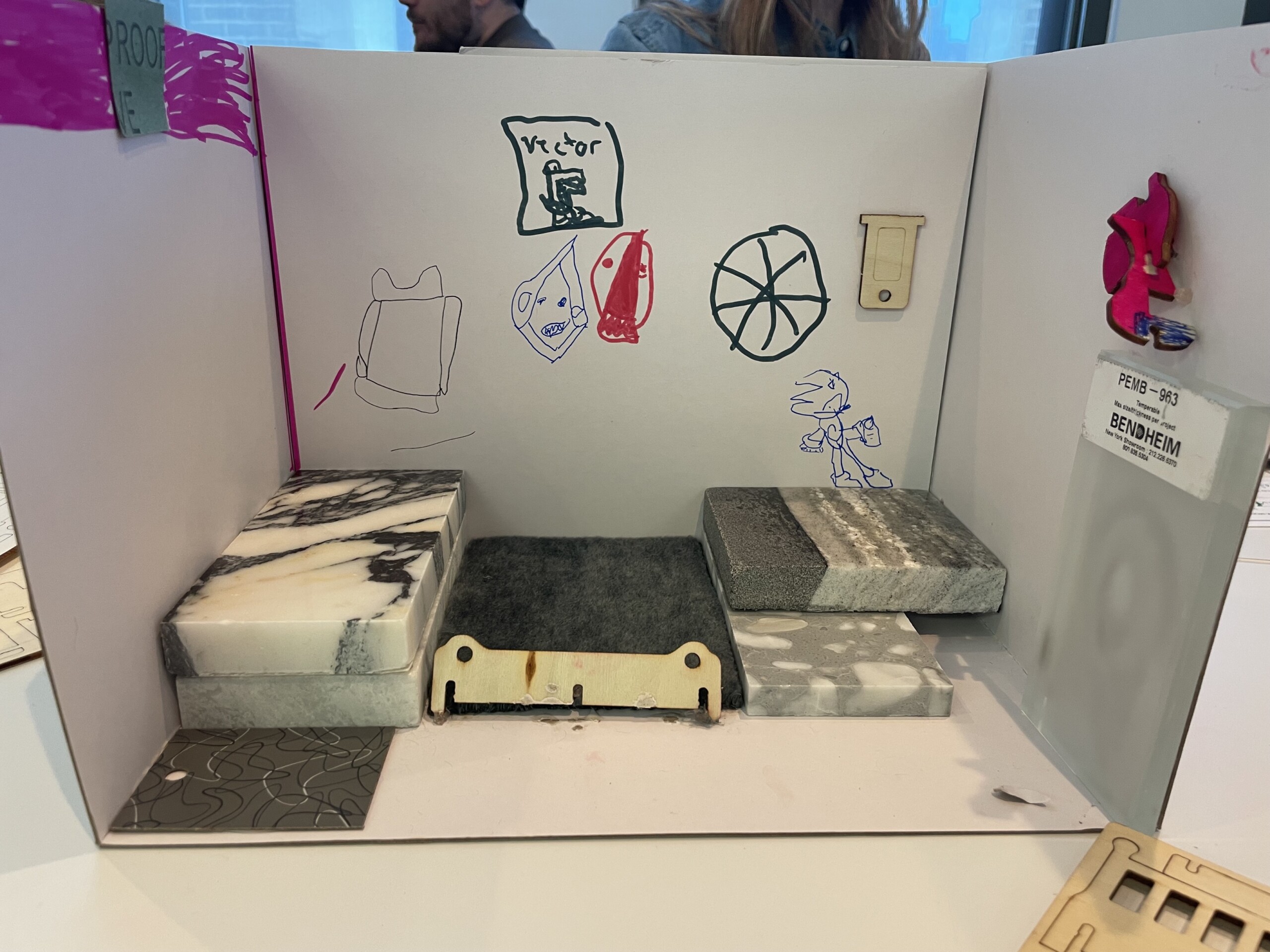 Children build 3-d mockup of their dream house for Pembrooke & Ives Bring your kids to work day