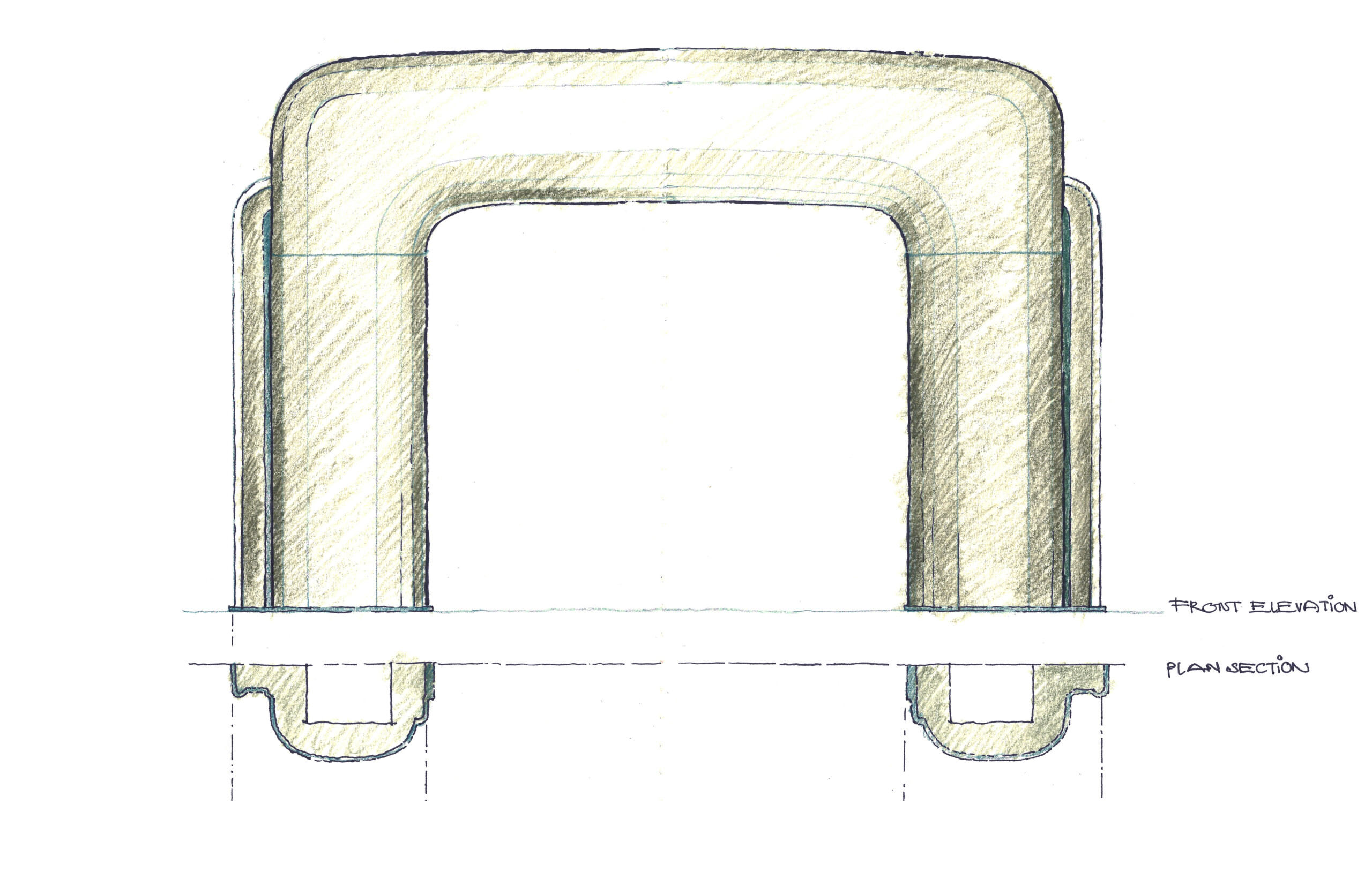 Pembrooke & Ives X Chesneys, The Mercury fireplace sketch
