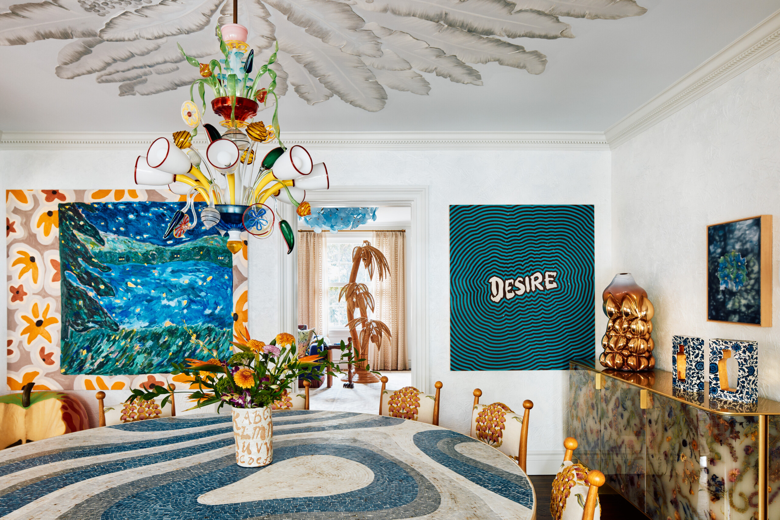 Maximalist Florida Residence, Dining Room, Photography by Blaine Davis