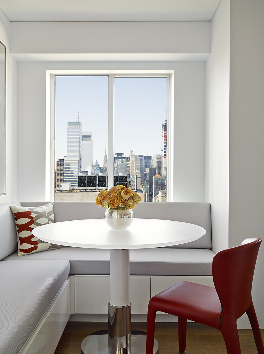 Breakfast nook in Classical Park Avenue, Photography by Costas Picadas. Interior design by Pembrooke...