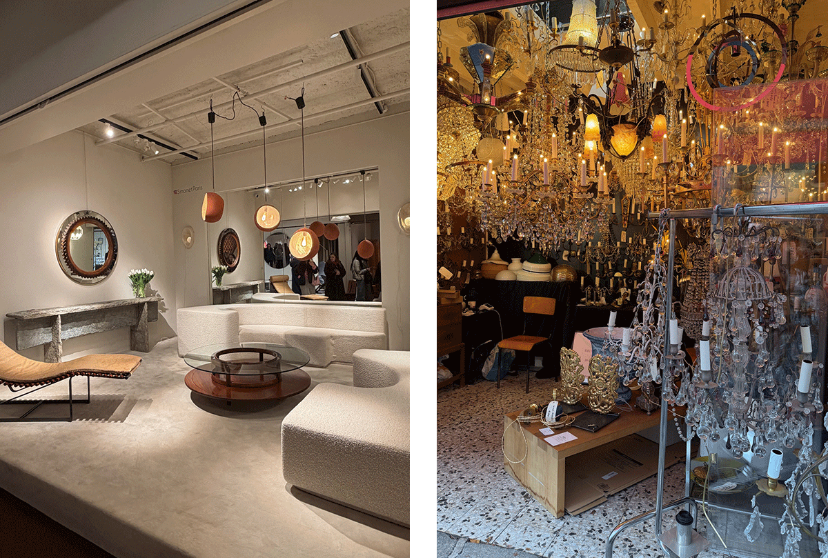 Galleries at the Saint Ouen Flea Markets in Paris.