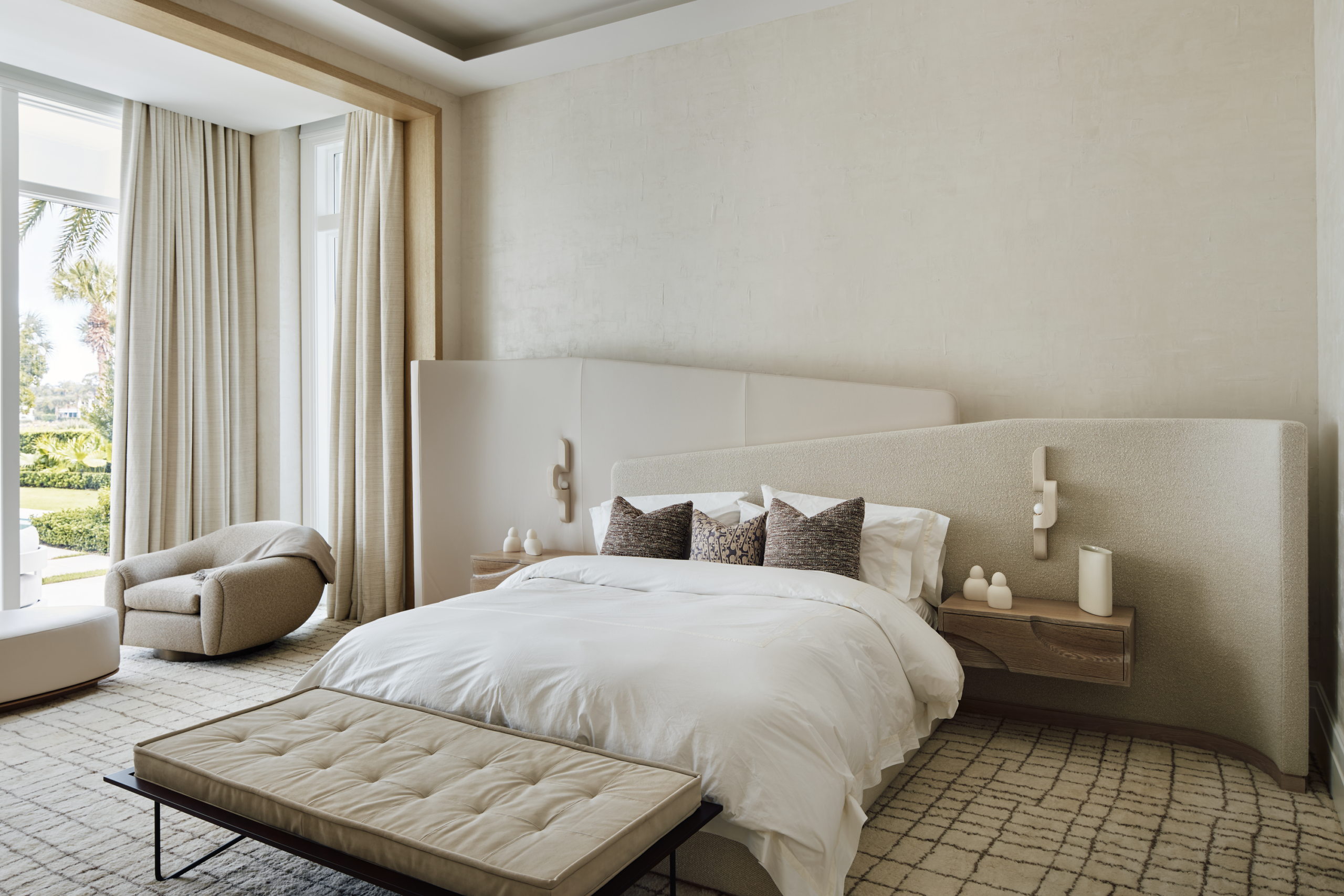 Palm Beach Gardens Home, Primary Bedroom, Photography by Blaine Davis