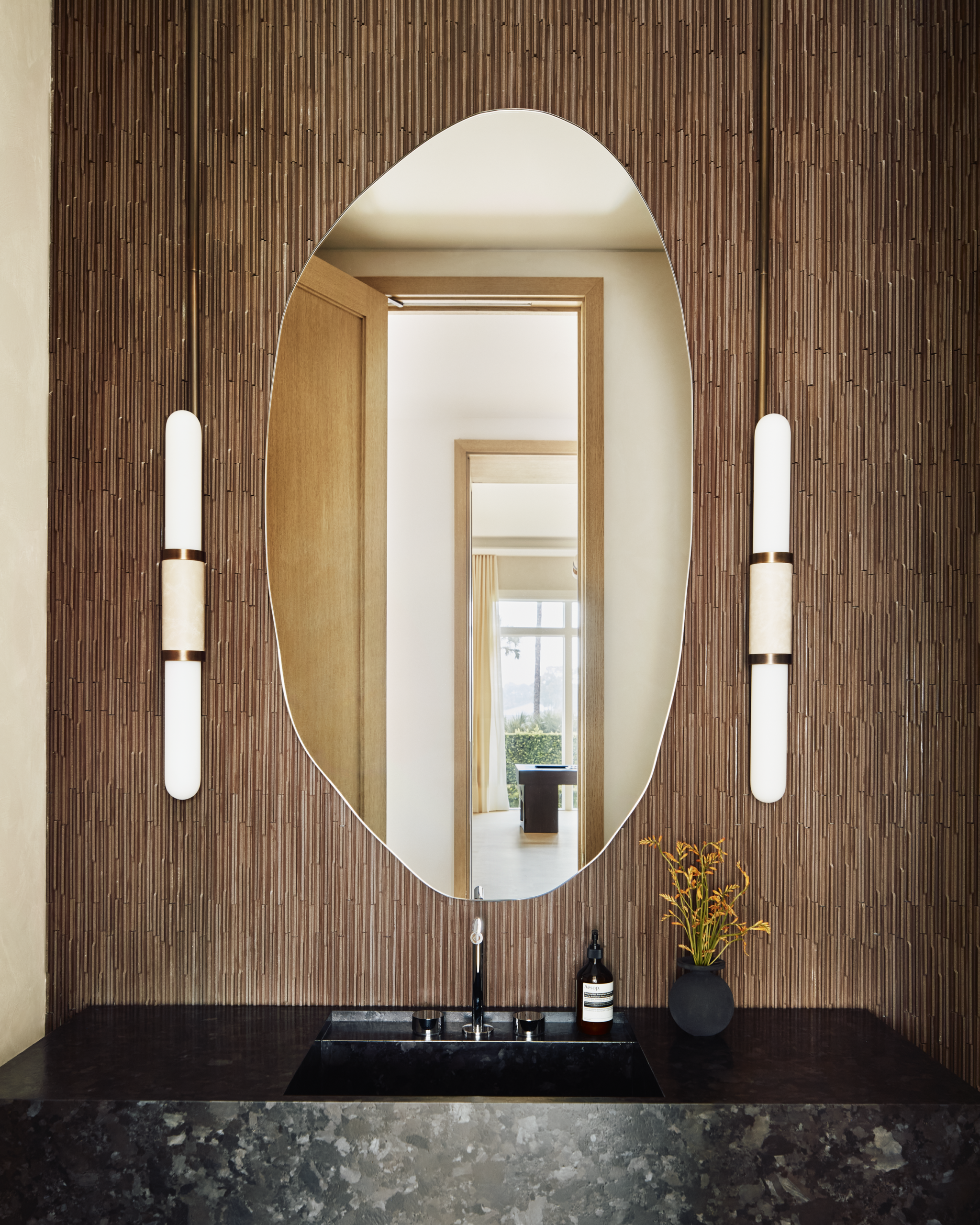Palm Beach Gardens Home, Powder Room, Photography by Blaine Davis