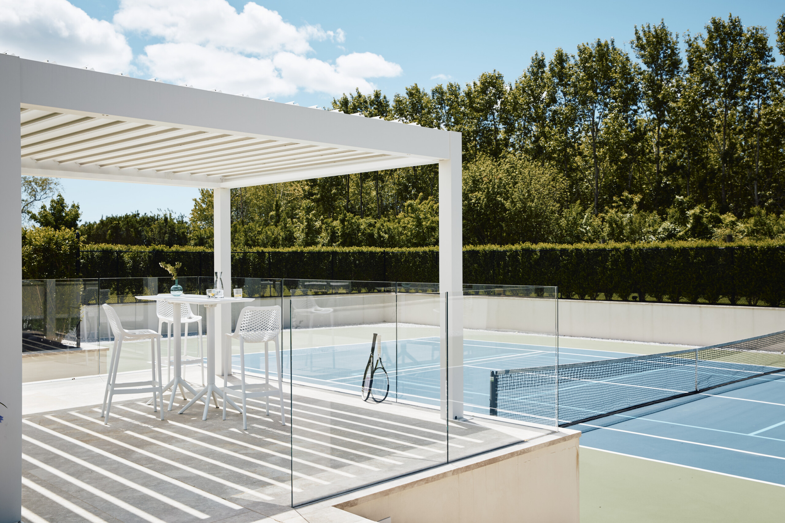 Rose Hill Residence, Tennis Court, Photography by Blaine Davis