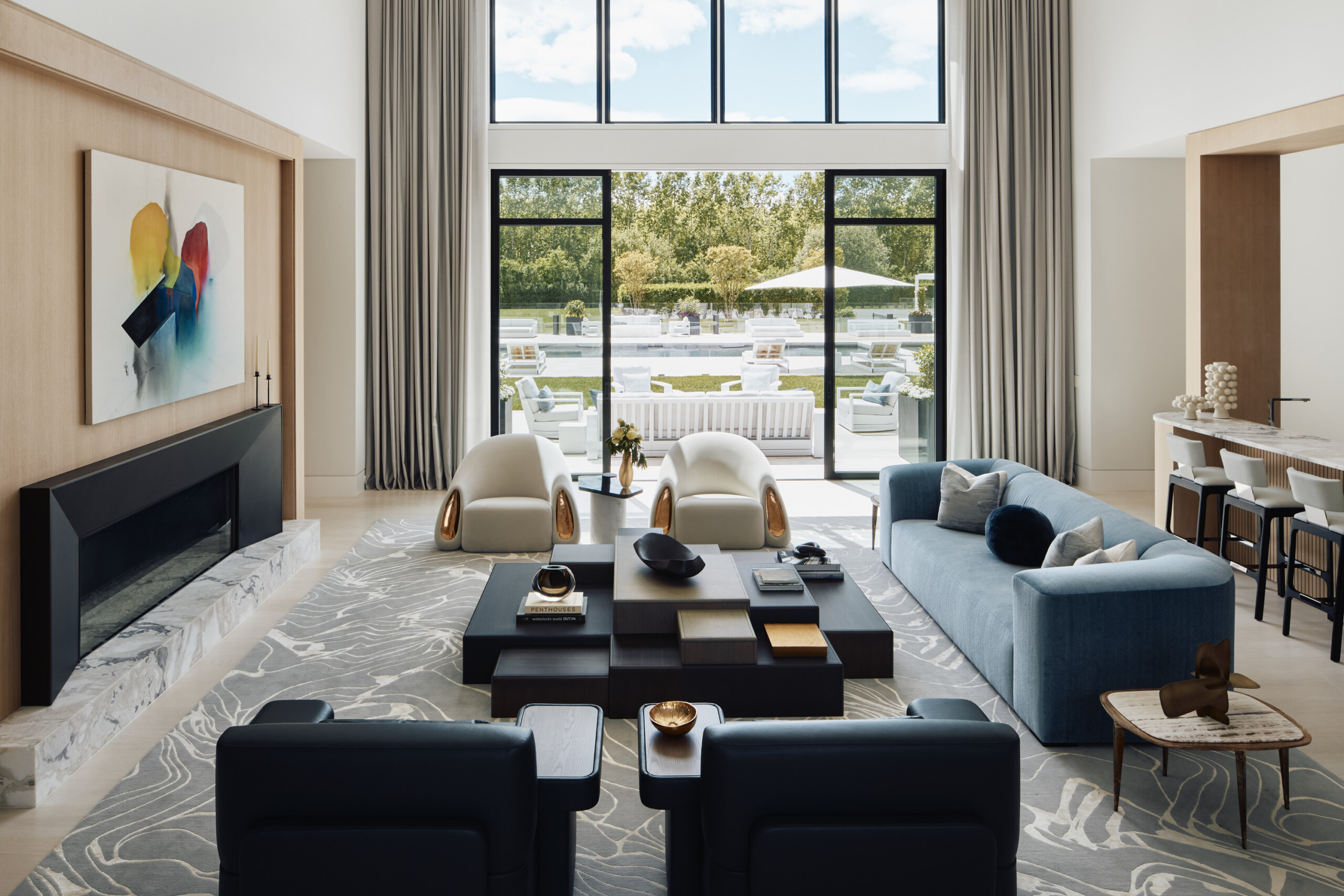 Rose Hill Residence, Living Room, Photography by Blaine Davis